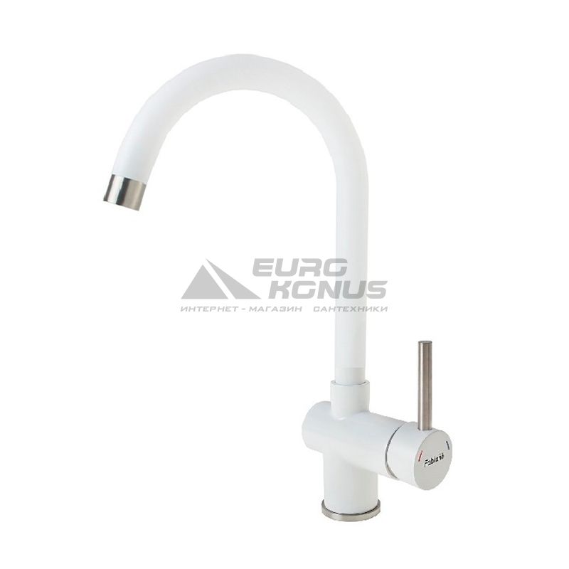 FABIANO Смеситель для кухни однорычажный FKM 39 SS Alpine White (8232.401.0234)